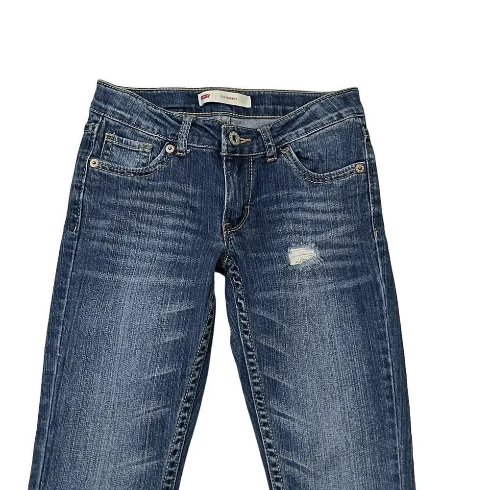 Levi's Youth Girls 711 Skinny Blue Jeans Size 12 Slim